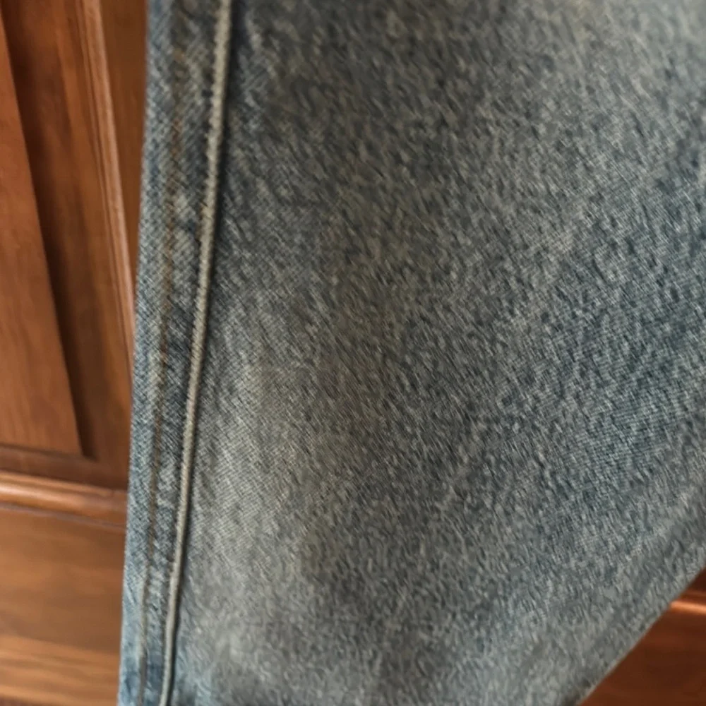 Lucky Brand Straight Leg Blue Jeans with Modern Distressing - Picture 6 of 11